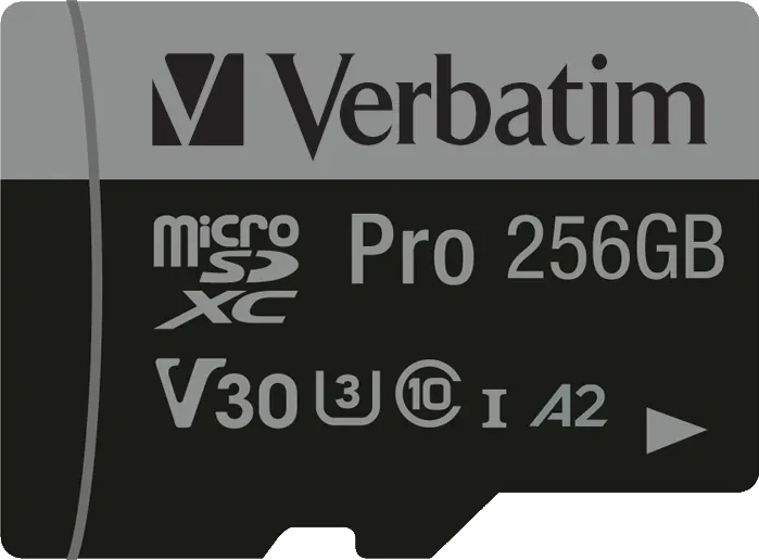 Verbatim Pro U3 R100/W90 256GB Kit, UHS-I U3, A2, Class 10