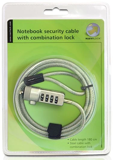 Navilock Notebooksicherung mit Zahlenschloss