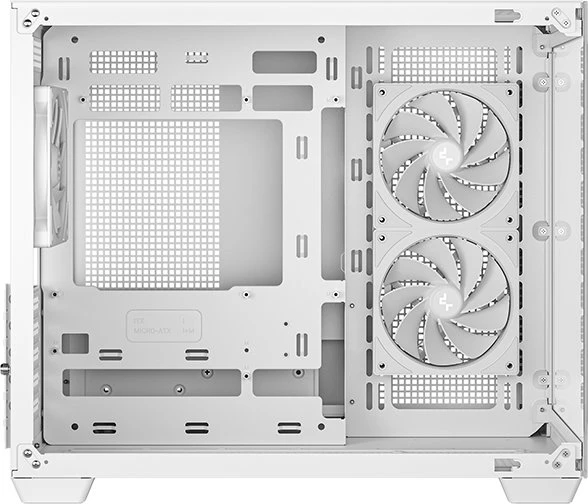 DeepCool CG330 3F, weiß, Glasfenster
