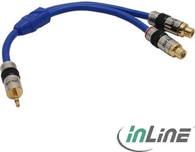InLine 3.5mm Klinke Stecker/Cinch Premium Stecker schwarz 0.25m