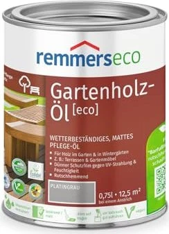 Remmers Gartenholz-Öl eco platingrau, 750ml