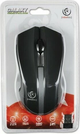 Rebeltec Galaxy Wireless Mouse schwarz/silber, USB