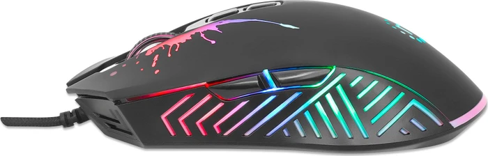 Manhattan RGB Gaming-Maus, 7 Tasten, 7200dpi, schwarz, USB