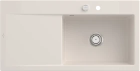Villeroy & Boch Subway Style 60 Einbau Becken rechts mit Ablauffernbedienung crema