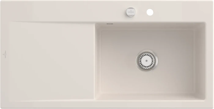 Villeroy & Boch Subway Style 60 Einbau Becken rechts mit Ablauffernbedienung crema