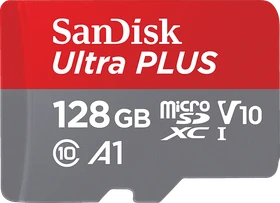 SanDisk Ultra PLUS R150 128GB Kit, UHS-I U1, A1, Class 10