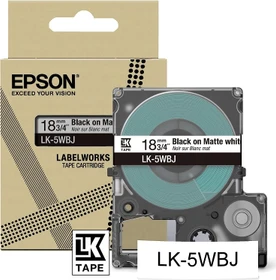 Epson LK-5WBJ Beschriftungsband, 18mm, schwarz/mattweiß