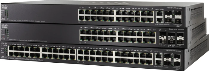 Cisco SG500X Rackmount Gigabit Managed Stacking Switch, 24x RJ-45, 2x SFP+, 375W PoE+