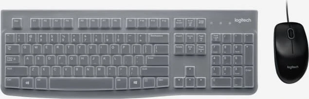 Logitech MK120 Desktop Combo für Schulen, mit Silikonhülle, USB, DE