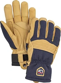 Hestra Army Leather Couloir Skihandschuhe navy/tan