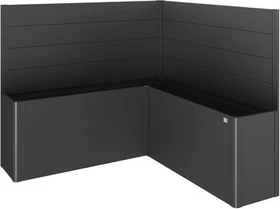 Biohort Sichtschutz L-Form 201x201x91cm für Hochbeet dunkelgrau-metallic, 2 Stück