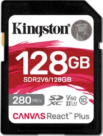 Kingston Canvas React Plus V60 R280/W100 128GB, UHS-II U3, Class 10
