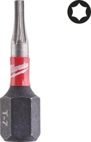 Milwaukee Shockwave Torx Bit 1/4", T7x25mm, 2 Stück