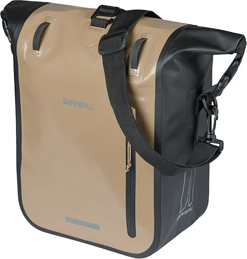Basil Rivo M Tarpaulin MIK Hooks Gepäcktasche sand/black