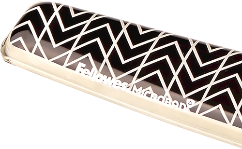 Fellowes Photo Gel Tastatur-Handgelenkauflage Zick-Zack, schwarz/weiß