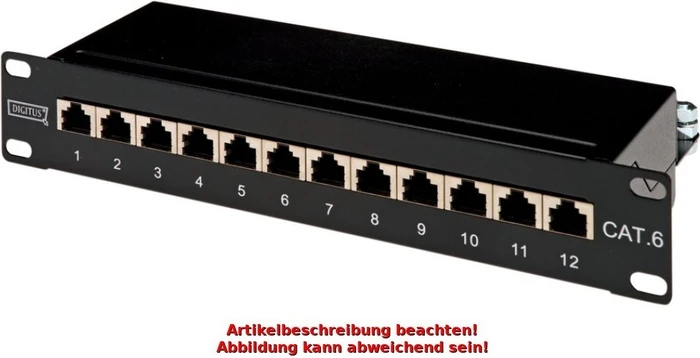 Digitus Professional Patchpanel Cat6, schwarz, 8-Port