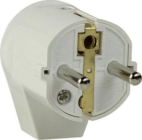 as-Schwabe Schutzkontakt Winkelstecker, weiß