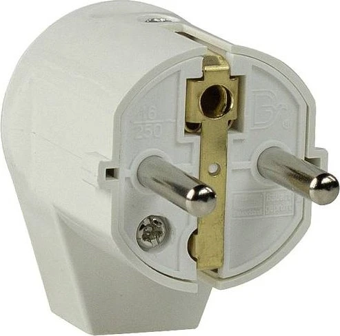 as-Schwabe Schutzkontakt Winkelstecker, weiß