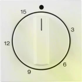 Berker S.1/B.3/B.7 Zentralstück für mechanische Zeitschaltuhr, polarweiß glänzend