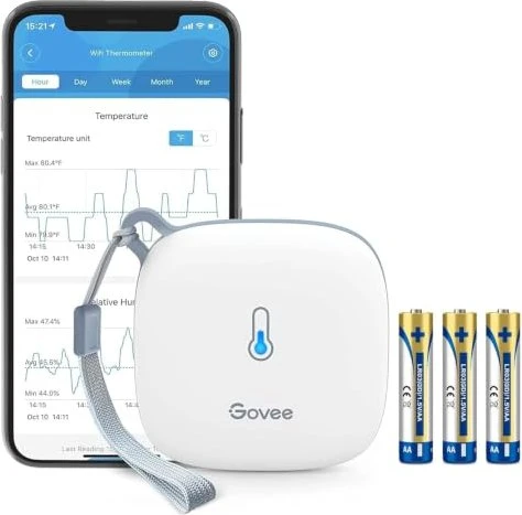 Govee WiFi-Thermometer mit Hygrosensor Innen, Temperatur-/Feuchtigkeitssensor