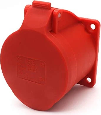 PCE CEE-Anbausteckdose gerade (70x70mm) 32A 5p 6h IP44/IP54