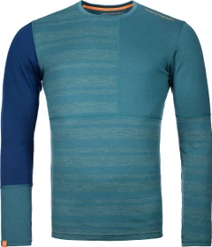Ortovox 185 Rock'N'Wool Funktionsshirt langarm pacific green (Herren)