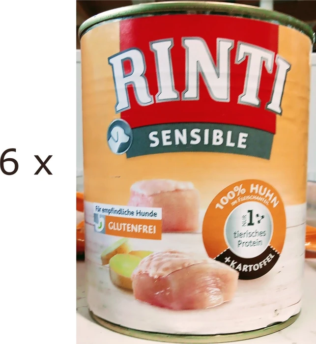Finnern Rinti Sensible Huhn und Kartoffel, 4.80kg (6x 800g)