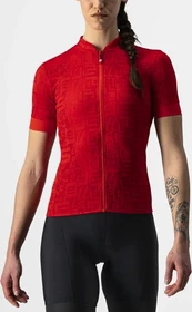Castelli Promessa Jacquard Trikot kurzarm rot (Damen)