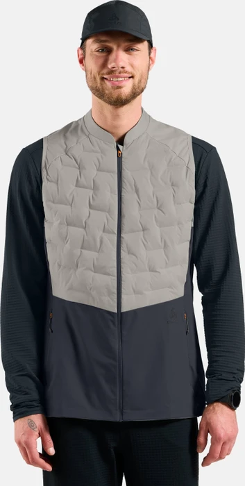 Odlo Zeroweight Insulator Laufweste silver cloud/india ink (Herren)