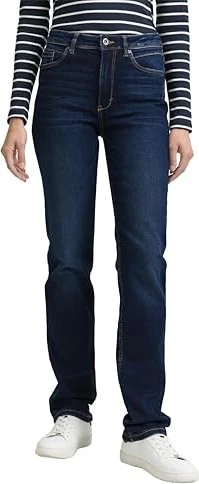 Tom Tailor Elva Straight Jeans clean dark stone blue denim (Damen)