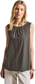 Street One Blusentop mit Raffung Shirt ärmellos nomad brown (Damen)