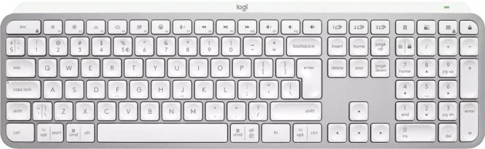 Logitech MX Master 4 Combo for Mac, White Silver, hellgrau, Logi Bolt, USB/Bluetooth, DE