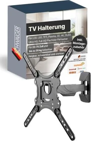 Schwaiger TV Wandhalter 23 - 75 Zoll mit integrierter Kabelführung