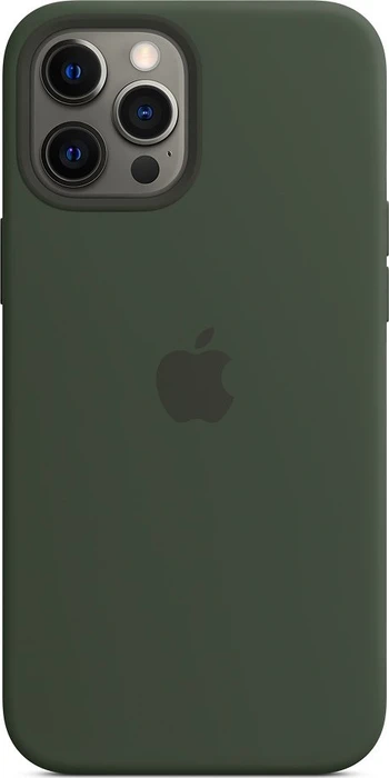 Apple Silikon Case mit MagSafe für iPhone 12 Pro Max zyperngrün