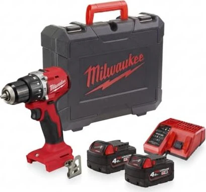 Milwaukee M18 BLPDRC-422C Akku-Schlagbohrschrauber inkl. Koffer + 2 Akkus 2.0/4.0Ah