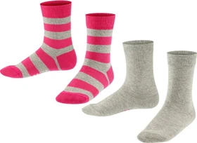 Falke Happy Stripe Socken light grey, 2 Paare (Junior)