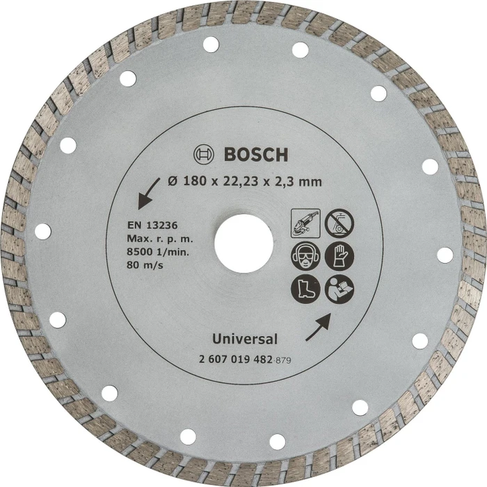 Bosch DIY Turbo Diamanttrennscheibe, 180x2.3x22.23mm, 1 Stück