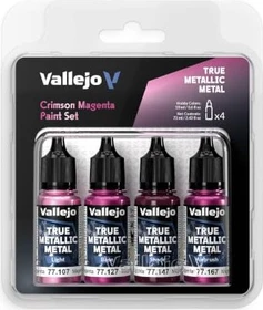 Vallejo True Metallic Metal crimson magenta Farbset