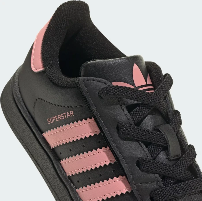 adidas Superstar II Comfort Closure Elastic Lace core black/glow pink (Junior)