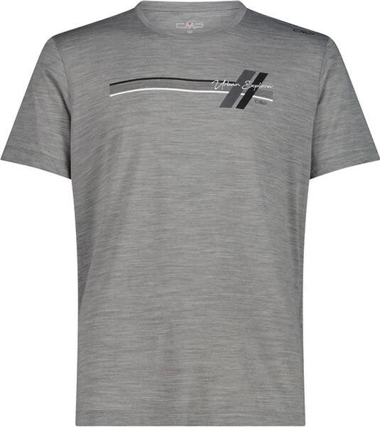 CMP Performance Merino Funktionsshirt kurzarm grey melange/graffite (Herren)
