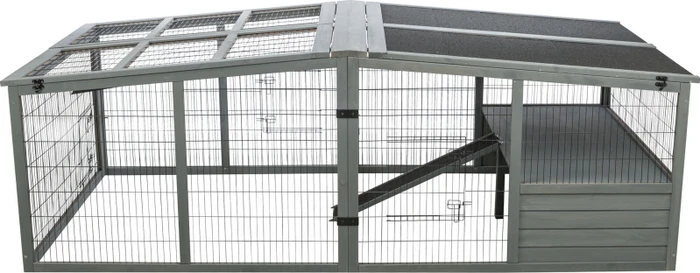 Trixie Freilaufgehege XL mit Abdeckung, 233x79x116cm, grau
