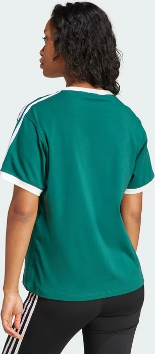 adidas 3-Streifen T-Shirt kurzarm collegiate green (Damen)