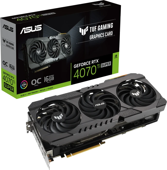 ASUS TUF Gaming GeForce RTX 4070 Ti SUPER OG OC, TUF-RTX4070TIS-O16G-OG-GAMING, 16GB GDDR6X, 2x HDMI, 3x DP