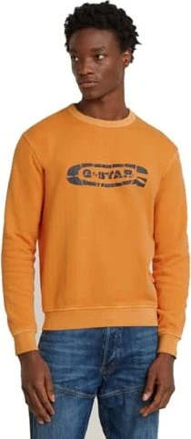 G-Star Destroyed G Logo Washed Sweatshirt marmalade gd (Herren)