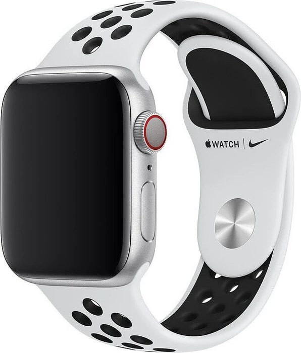 Apple Nike Sportarmband S/M und M/L für Apple Watch 40mm pure platinum/schwarz