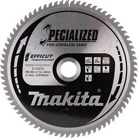 Makita Specialized Efficut Kreissägeblatt 75Z, 260x1.65x30mm, 1 Stück