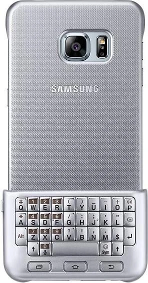 Samsung Keyboard Cover QWERTZ für Galaxy S6 Edge+ silber