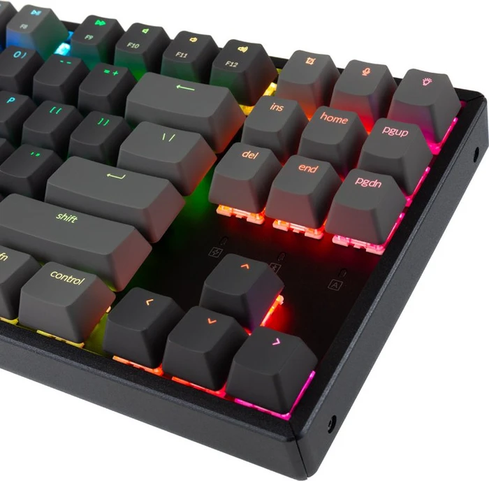Keychron K8, 80% TKL, LEDs RGB, schwarz, Gateron BROWN, USB/Bluetooth, DE