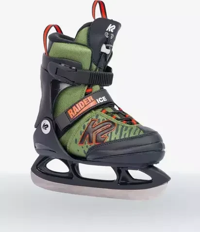 K2 Raider Ice Eislaufschuhe schwarz/grün/orange (Junior)