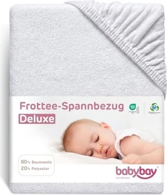 Babybay Frottee-Spannbezug Spannleintuch Original weiß